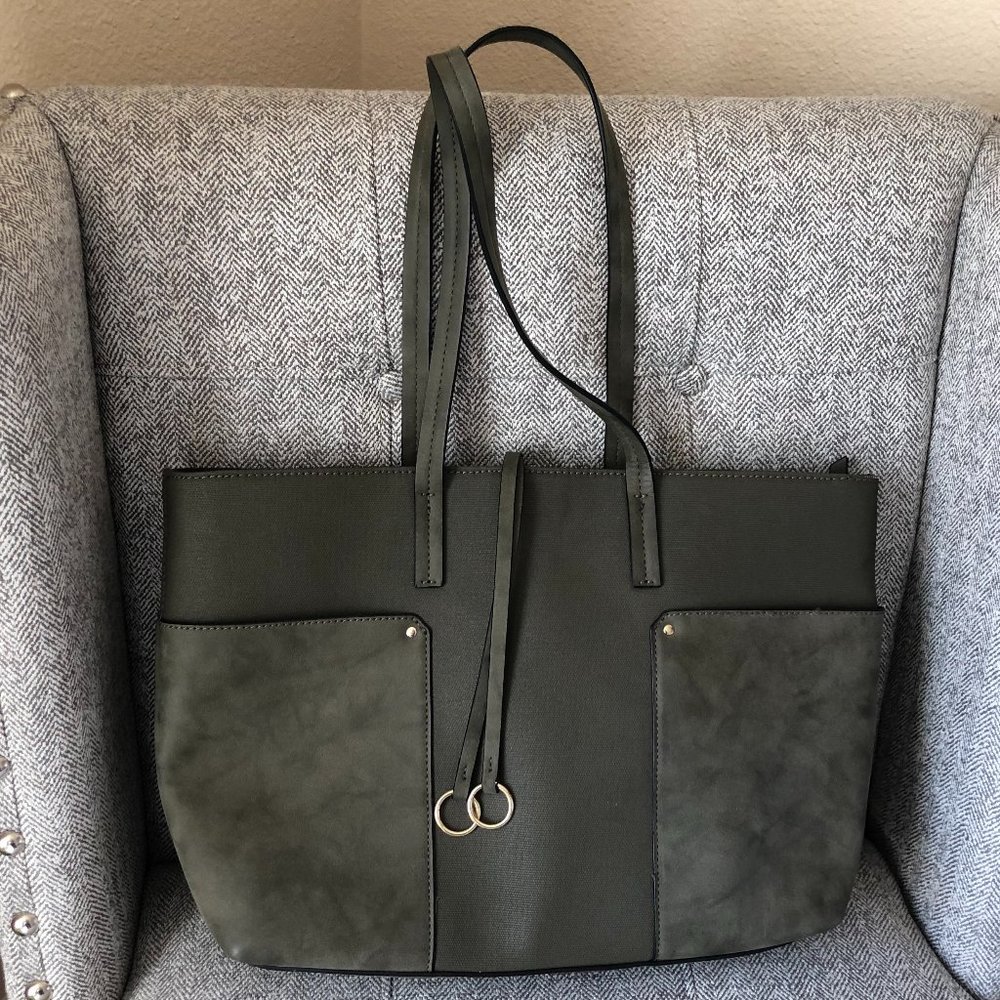 Olive Green Canvas Tote